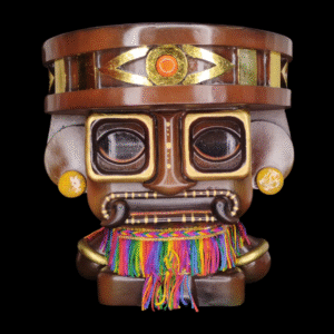 Huehuetéotl (Custom Art Toy) - Andy Skoros - Tzitzinimeh