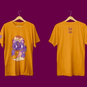 Playera Maneki Neko CH -Caramelo Corrosivo