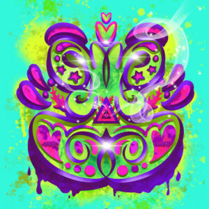 Sticker simetria heroidizante glitter- Heroidea